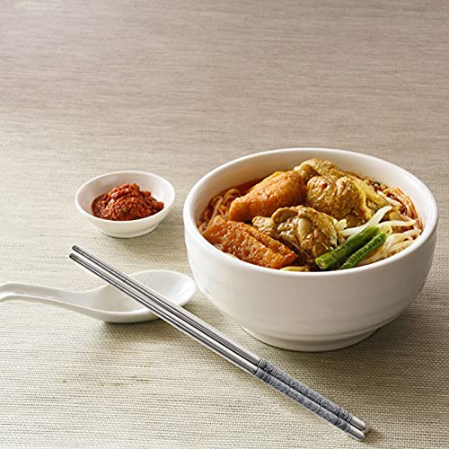 HEMOTON 12 pares de hashis de aço inoxidável reutilizáveis resistentes a altas temperaturas Hashis j