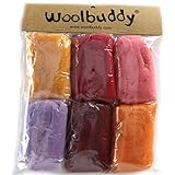 Woolbuddy Needle Felting Wool Roving, Beautiful Felting Wool, Instruction Teach You How to Mix...