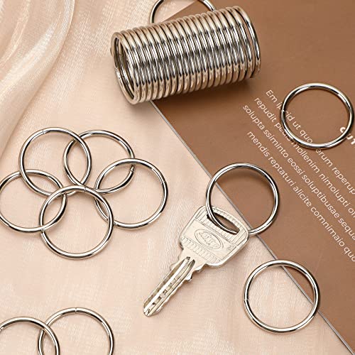 Petknows 79-P1962 90Pcs 6 Sizes Silver Metal O Rings Multi-Purpose Heavy Duty Round Ring thumb #3
