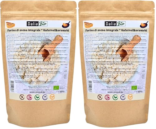 Dalia - Farine Complète d'Avoine Bio 500g | Sans Gluten | Riche en Fibres & Protéines | Origine...