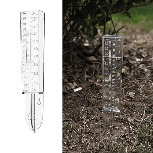 1/2 Stück Regenmesser für Garten, Rasen, Regenmessgerät mit Überlauf, 120 mm Skala, Wasserzähler 25 x 4,5 x 2,7 cm – Bild 3