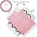 Kaydee Baby Reversible Organic Cotton Teething Pads w/ Polyester Fleece Inner Lining for Baby Carriers for Girls and Boys (Pink Chevron/Moroccan) - 2 Pack