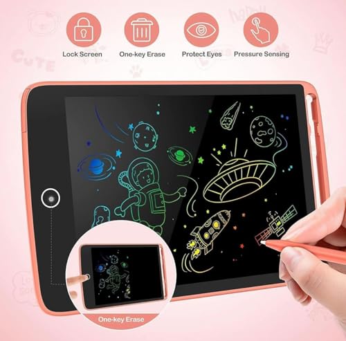 Image of LCD Writing Tablet 16 inches Paperless Memo Digital Tablet Pad for Writing /Drawing /Scribble Board /Erasable Doodle Pad for Educational Toy for Kids 16 inch Multicolour (16-inch)