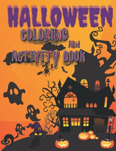 Halloween Coloring and Activity Book: Beautiful book with coloring pages as well as maze suitable for preschoolers, school children, teens | Coloring ... ghosts | Colouring pages with large pictures image 2