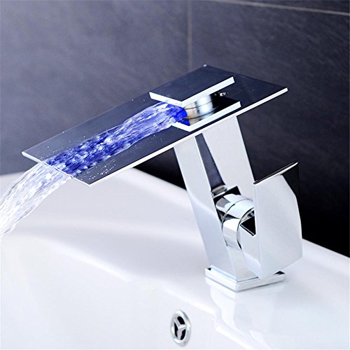 Robinet de cuisine haut de gamme en laiton chromé avec capteur thermique visuel