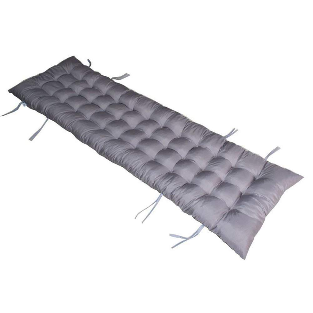 Cranese Thicken Padded Garden Bench Cushion Outdoor Pad Swing Bench Pad with Non Slip Tie Replacement Furniture Lounge Cushion Relax Seat Cushion Gray 48x175cm(19x69inch)