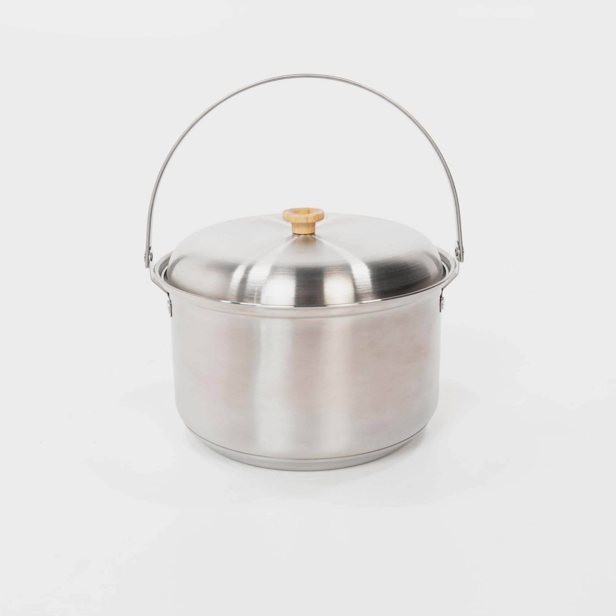 BOXIO - Cookware : poêle de camping et casseroles en acier inoxydable Vaisselle de camping avec poêle, bouilloire et casseroles idéales pour la cuisine de camping, le réchaud à gaz ou le réchaud de