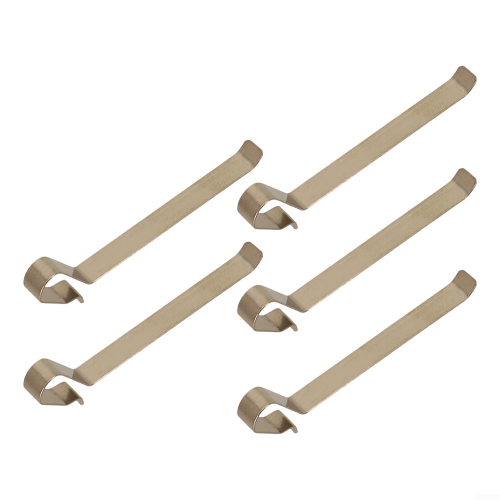 Confezione da 5 piastre di spinta a molla in metallo per copertura di controllo dello sciacquone Geberit, compatibile con i modelli 127.000 130.000 140.300, parte di ricambio dorata, 38 x 5 mm, per