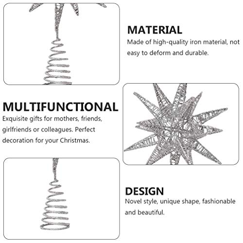 1 Unidade Ornamento De Estrela De Ferro Forjado Adereço De Árvore De Natal Enfeites De Árvore De Nat