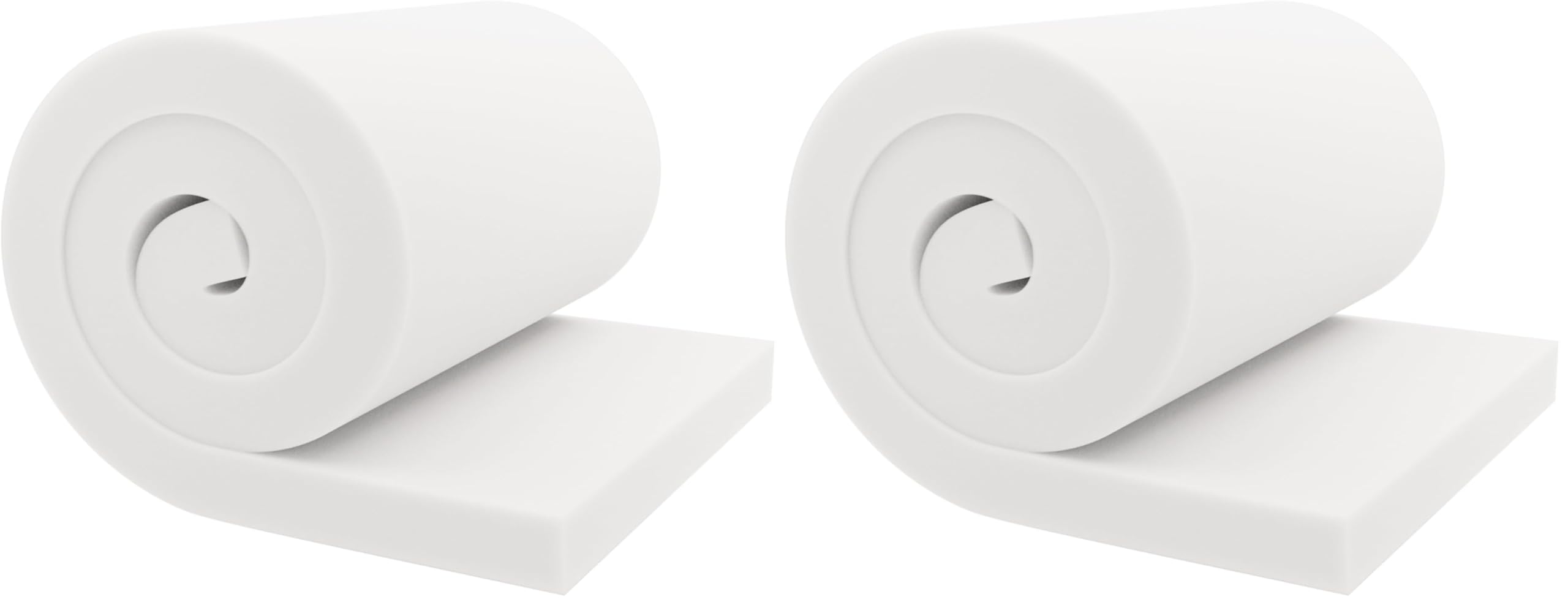 GoTo Foam 2" Height x 24" Width x 72" Length 43ILD (Firm) Upholstery Cushion Made in USA (Pack of 2)