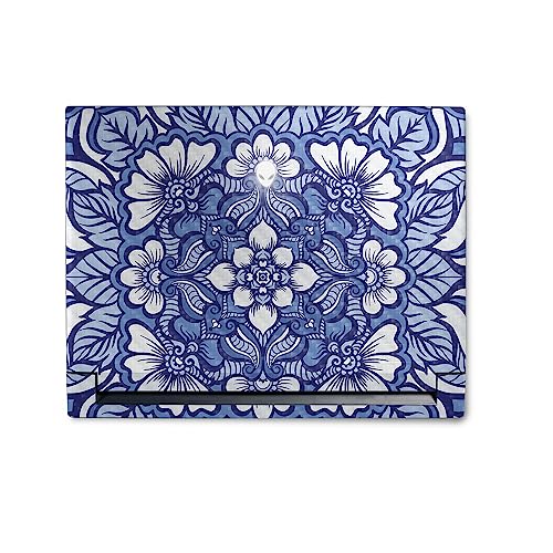 Image of MightySkins Carbon Fiber Skin Compatible With Alienware M18 R1 (2023) Full Wrap Kit - Flower Mandala | Protective Durable Textured Carbon Fiber Finish | Easy To Apply & Change Styles | Made in the USA
