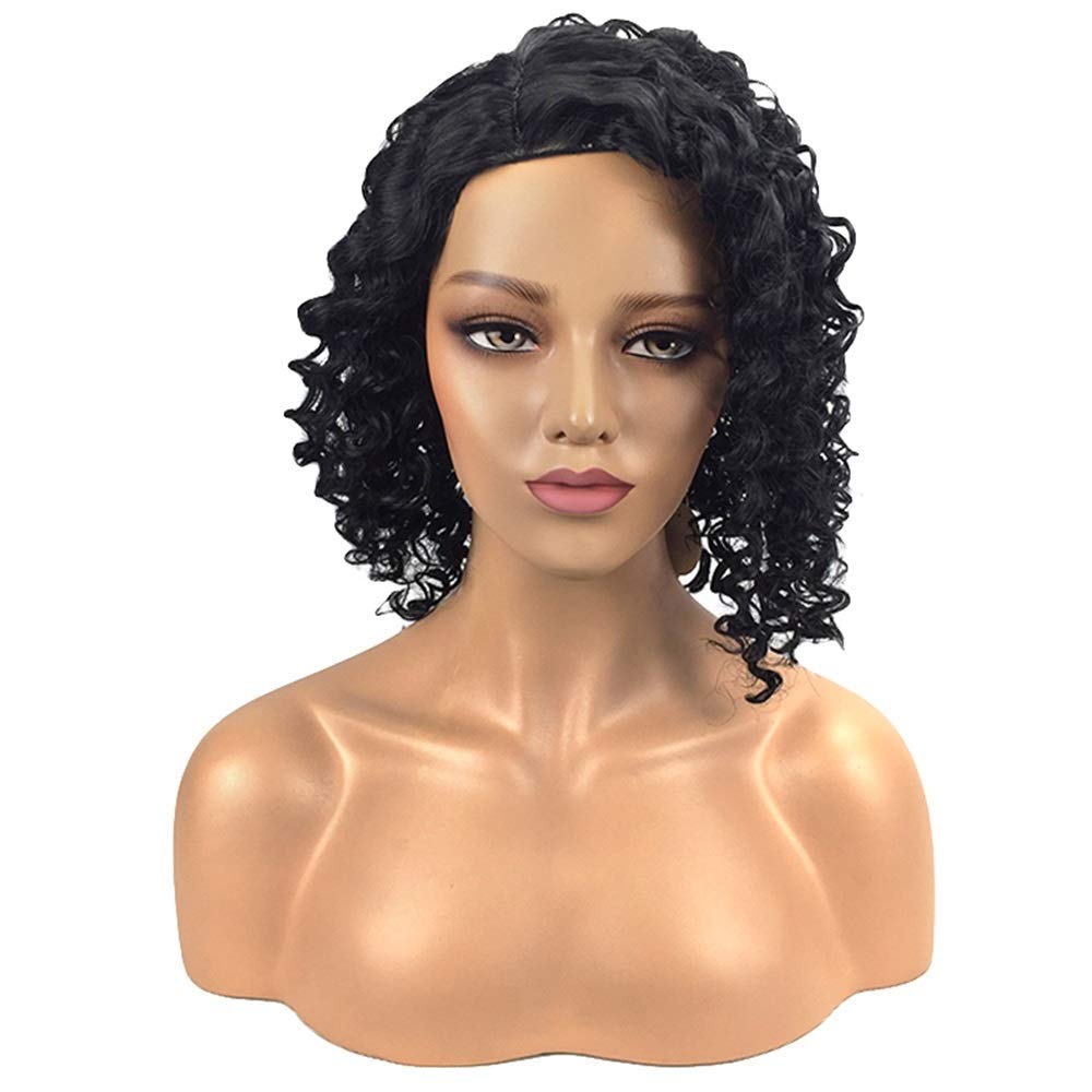 Perruque femme cheveux courts bouclés sans abîmer votre cuir chevelu Rose Net