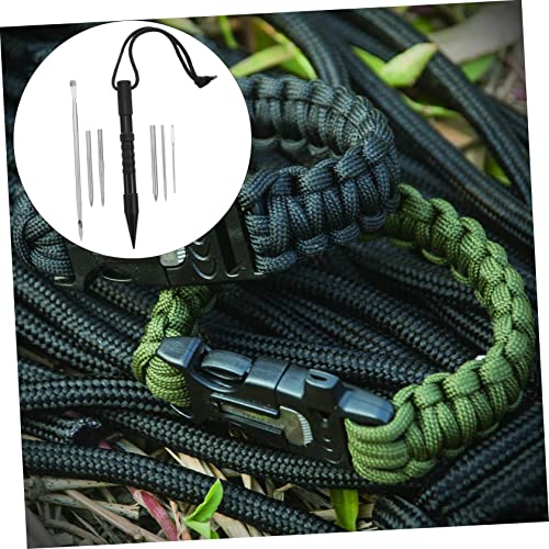 Adocarn 7Pcs Knitting Needles Knot Tying Tool Bracelet Stainless Steel Set Lacing Needles Leathercraft Accessories Bracelet Weaving Needles Stitching Needle #TOP3