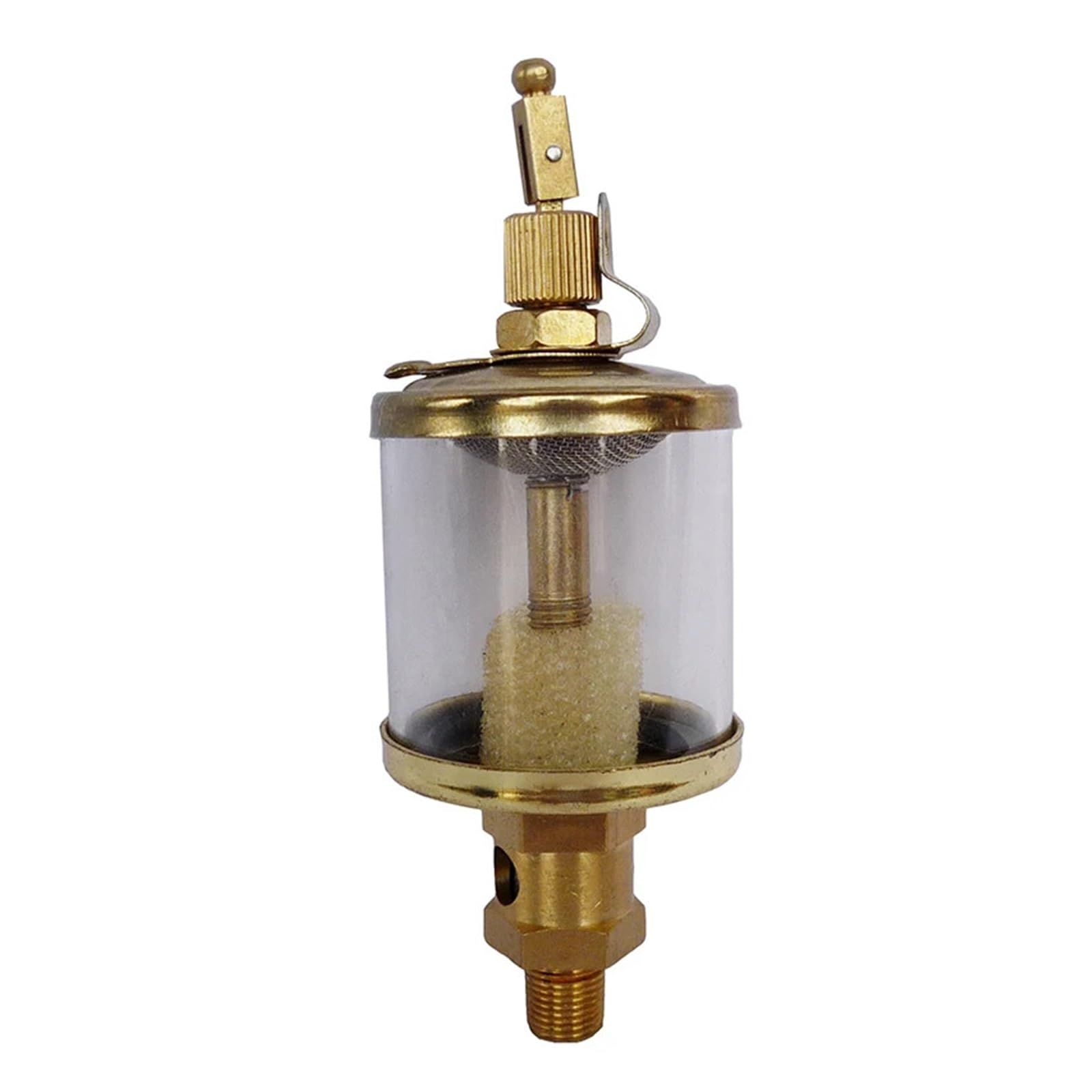 AARTERZZA 1/8" BSPP Male Thread Copper Plating Oil Cup Sight Gravity 100ML