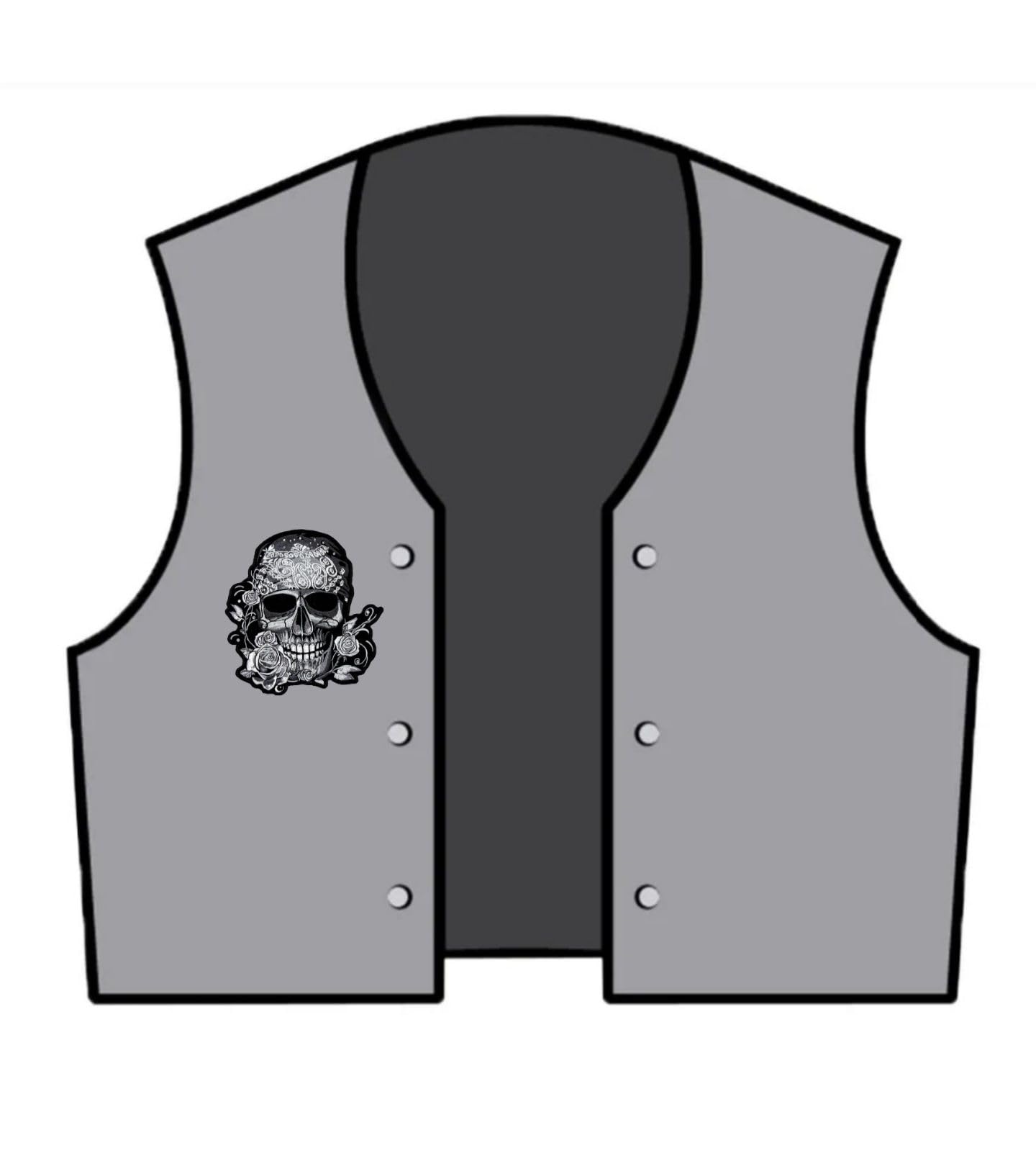 MAYJOYDIY Adesivo Termoadesivo A Forma Di Teschio Pirata Con Strass - Foto 2