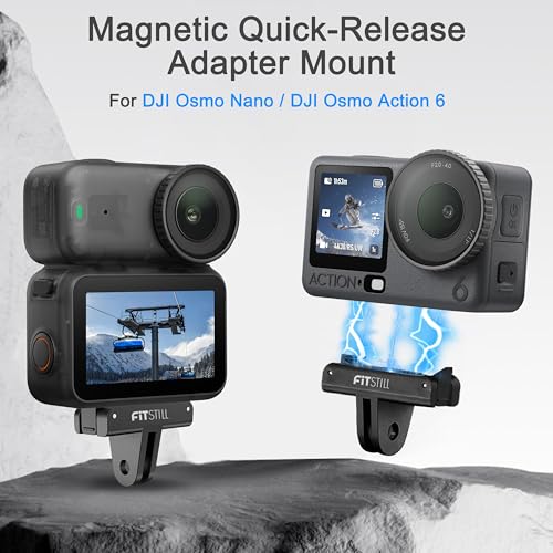 Disparo multiángulo estable con el adaptador magnético FiTSTILL para OSMO Action 6 4