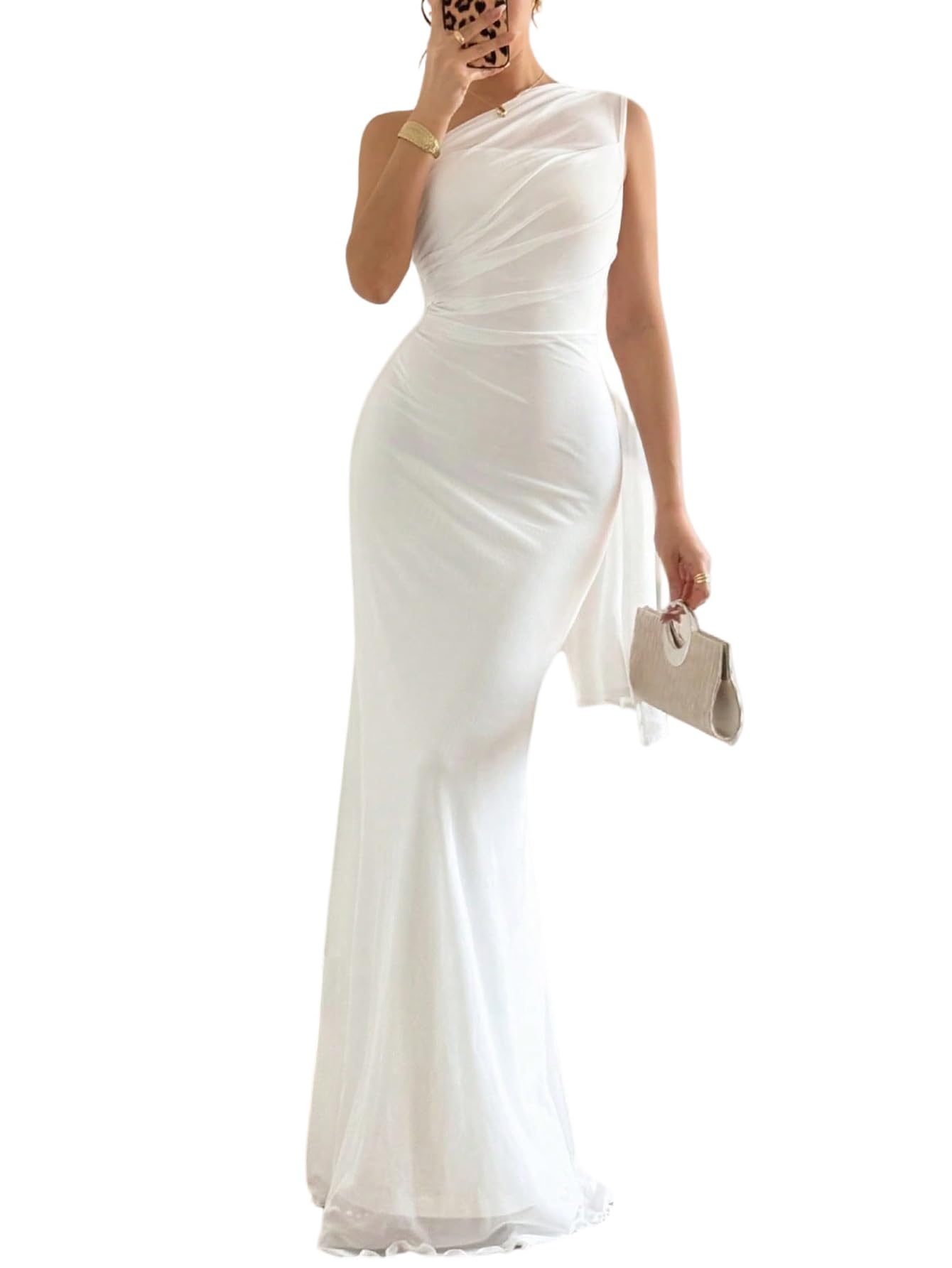 SweatyRocks Hochzeitsgast Kleid Damen Sommer Abendkleider Elegant Maxikleid Mesh Ballkleid Sommerkleider Cocktailkleid