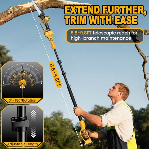 2-IN-1 Cordless Pole Saw for DE Walt