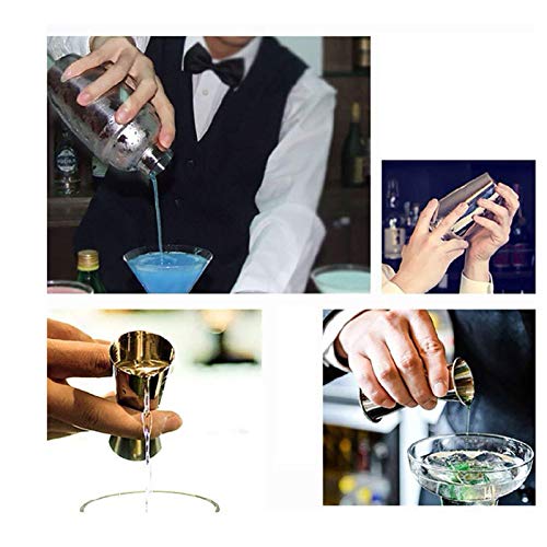 Bar Set, 19 Stuk Roestvrijstalen Cocktail Shaker Bar Tools, Met Roterende Displaystandaard, Premium Barting-Kit Voor… - Afbeelding 5