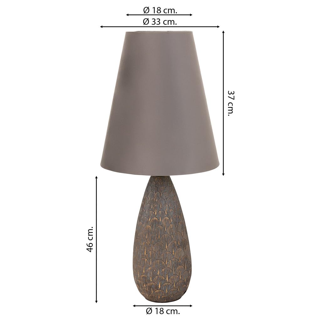 WANDERLUST DECO Lámpara de Mesa de poliresina Dorada