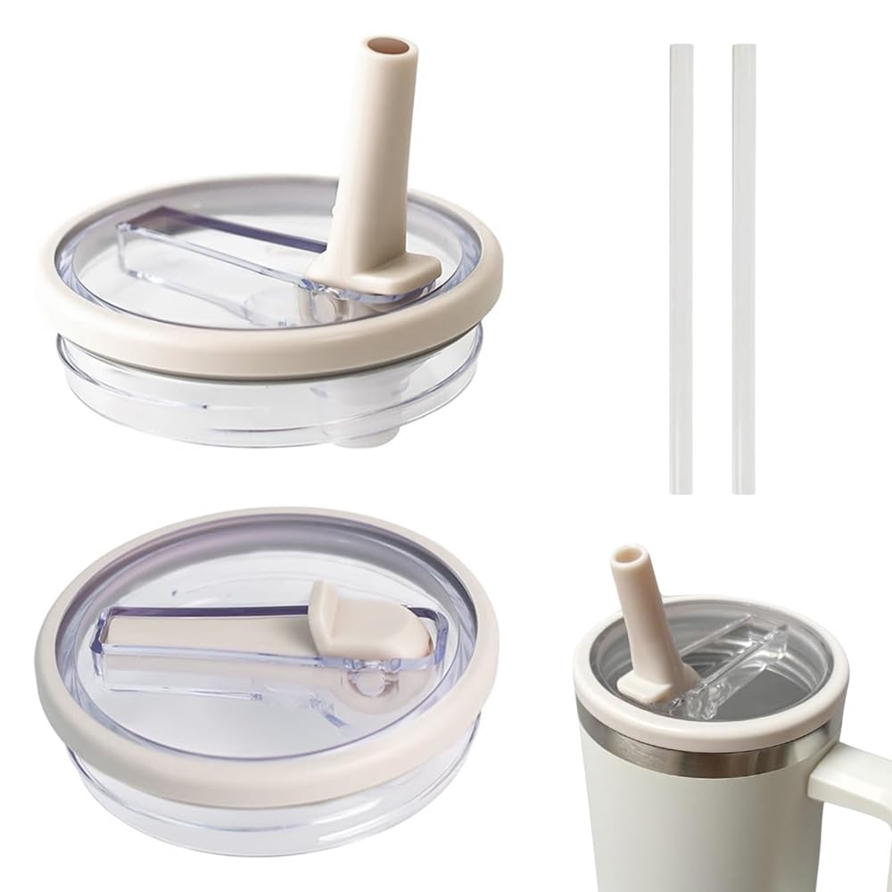 2 Coperchi Impermeabili Per Stanley Cup 40 Oz - Tappo Con Cannuccia Per Bicchiere Termico - Foto 6