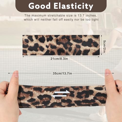 Haarbänder für Damenhaar, 5 cm, elastisches Stirnband, weich, atmungsaktiv, Haarbänder für Damen, Mädchen, für Sport, Make-up, Yoga, Laufen, 4 Stück