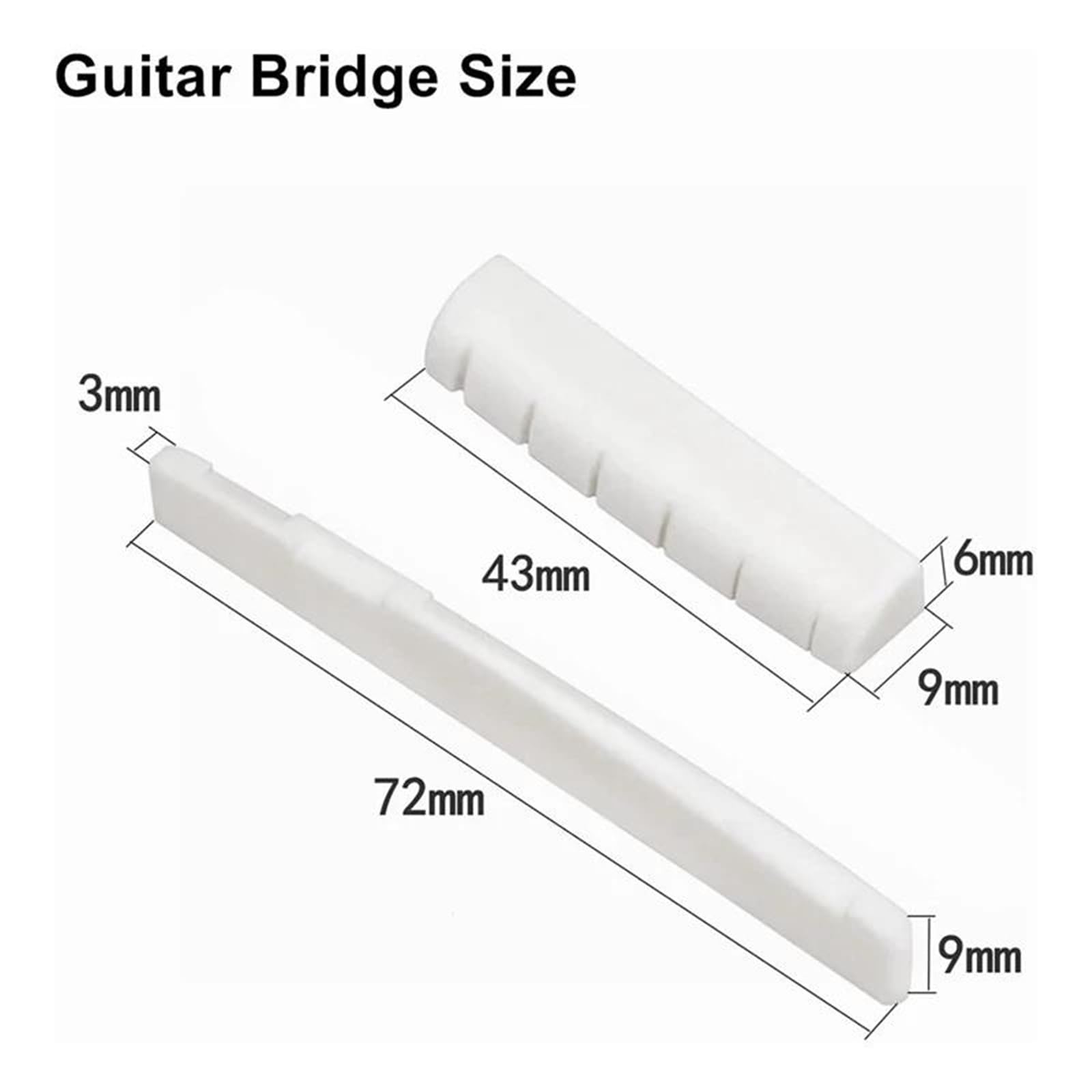 1 Zestaw Kołków Mostkowych Gitarowych Gitara Akustyczna Do Siodła NUT Do Nakrętki Z 6 Szt. Małych Kropek Kołków Kostnych Mostka