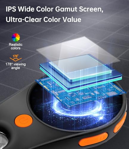 500X Tragbares Mikroskop, Digital Mikroskop für Kinder, 2,0 IPS-Bildschirm Taschenmikroskop, Mini-Taschenmikroskop, Digital Mikroskope mit 8 LEDs, Mit Videoaufzeichnung, PC-Ansicht Kompatibel