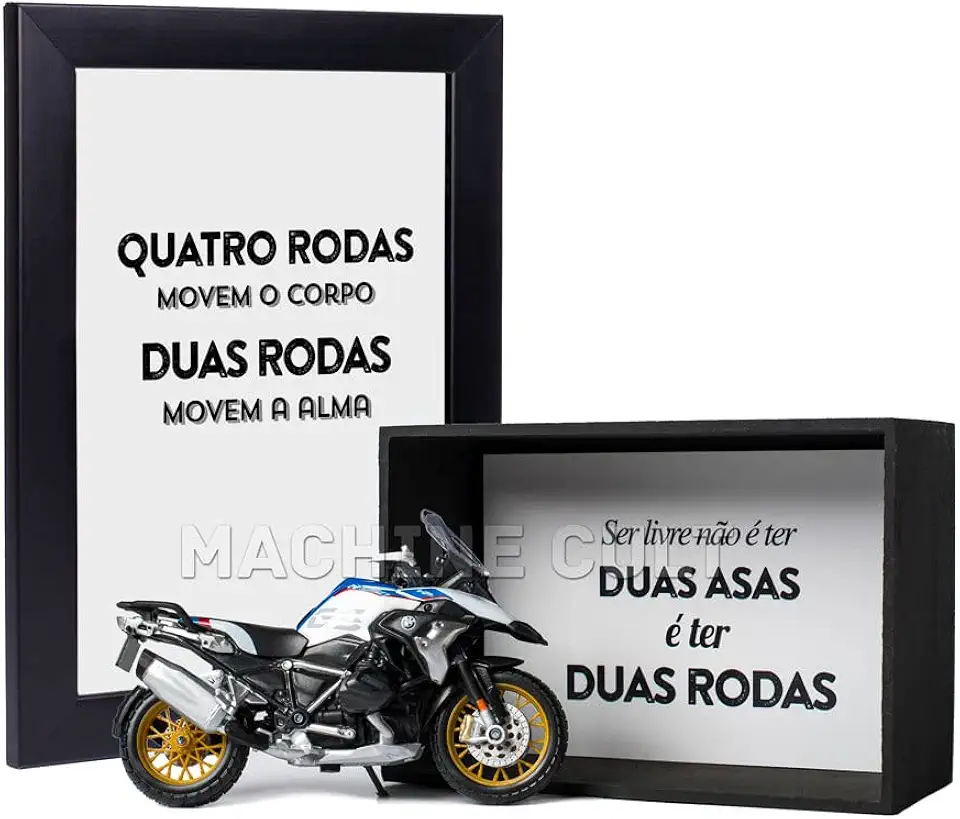 Miniatura Moto Big Trail Adventure R 1250 GS - Kit Presente Motociclista