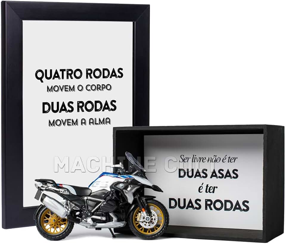 Miniatura Moto Big Trail Adventure R 1250 GS - Kit Presente Motociclista