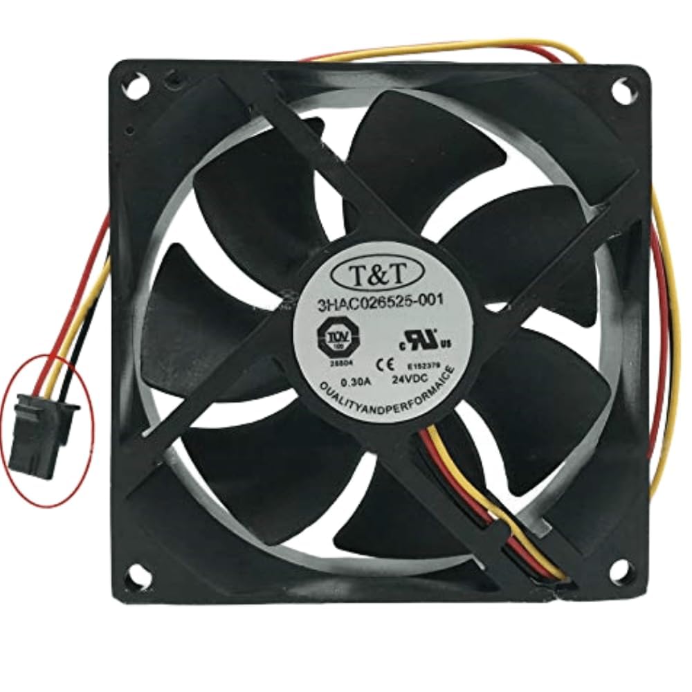 3HAC026525-001 24V 0.30A 92MM Fan - 9225 9CM 3-Wire Control Cabinet Host Cooling Fan