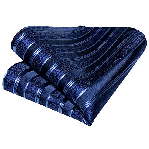 Image of DiBanGu Extra Long Tie for Men 63 inch XL Silk Necktie Set | Pocket Square and Cufflinks, Big and Tall, Jacquard Woven, Gift Box, Paisley /Plaid /Solid /Striped, for Weddinng Party Business