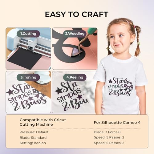 Image of HTVRONT Chameleon HTV Heat Transfer Vinyl - 12 inch x 8ft Bronze Turns Purple HTV for Shirts, Iron on Vinyl for All Cutting Machine - Easy to Cut & Weed for Heat Transfer Design