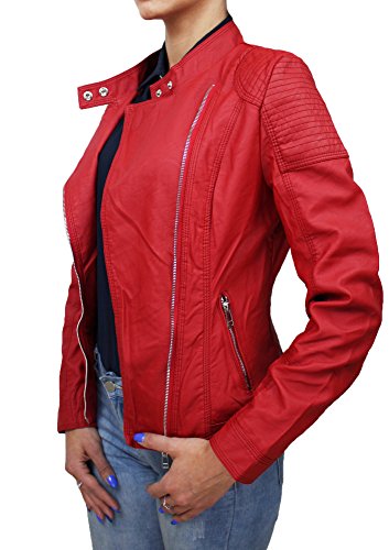 giacca rossa ecopelle