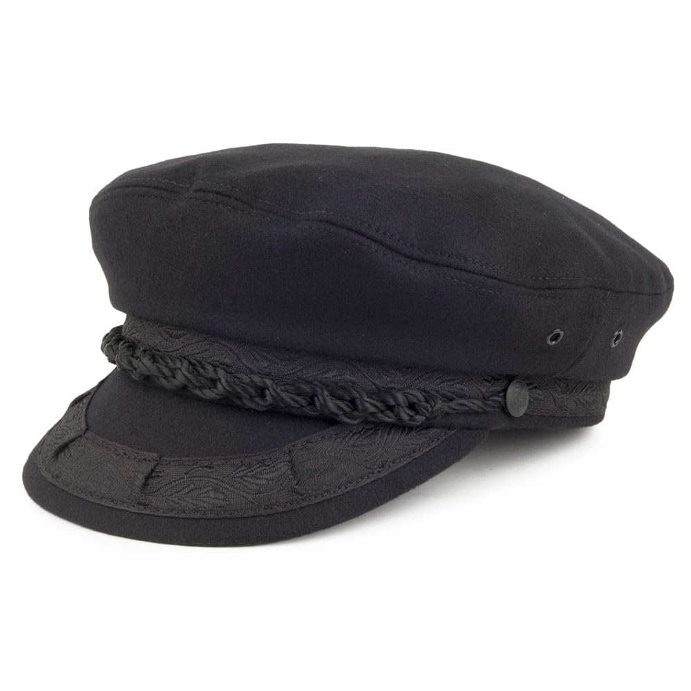 Jaxon & James Wool Greek Fisherman Cap - Black - Small