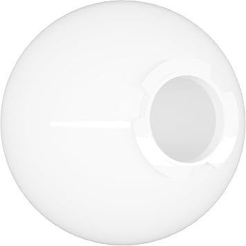 KASTLITE 12" White Acrylic Lamp Post Globe | Smooth Textured with 4-5/8" Twist Lock Neck | Manufactured in the USA | Street Light Cover Replacement - Outdoor Lighting Diffuser for Yard - Weatherproof, UV & Impact Resistant - Plastic Not Glass