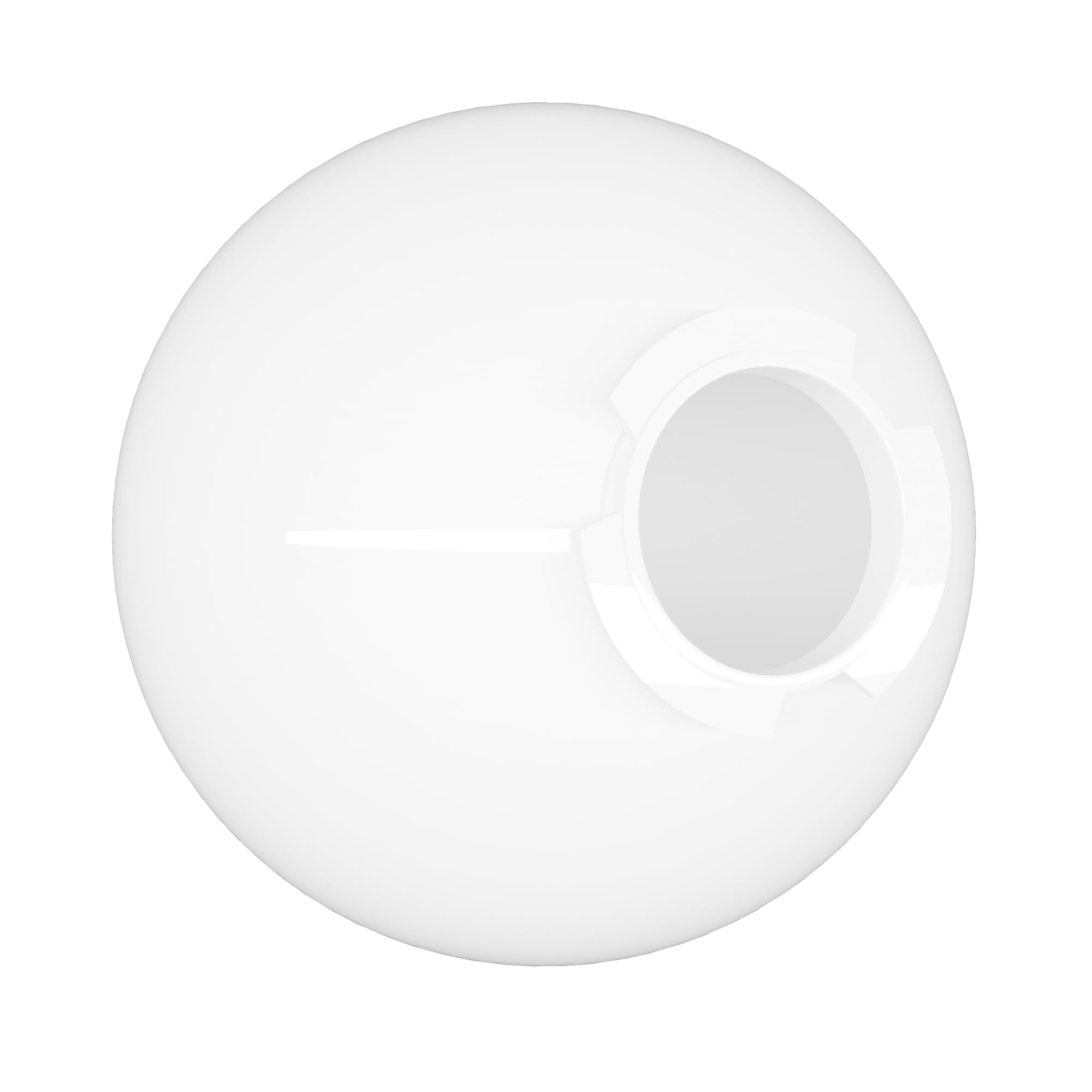 KASTLITE 12" White Acrylic Lamp Post Globe, 4-5/8" Twist Lock Neck, USA