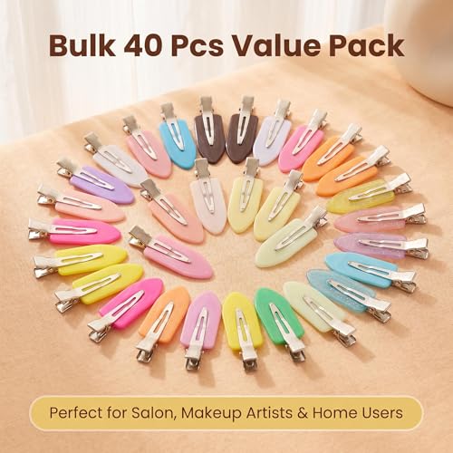 Pinzas para cabello maquillaje 40 piezas multicolor miniatura 5
