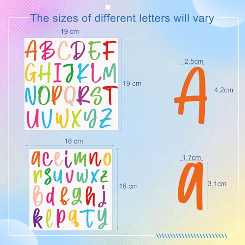 Image of Humyoun 6 Sheets UV DTF Cup Wrap Name Stickers for Water Bottles Waterproof Custom Vinyl Decals Personalized Lettering Gift Stickers for 14-40oz Tumbler Cups Mugs DIY Craft (Multicolor)