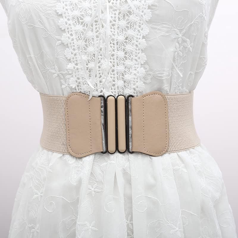 Wide Stretchy Vintage Waist Belt with Metal Buckle Womens  display picture 1