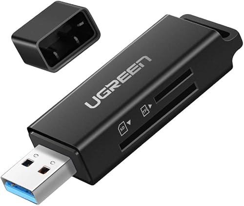 Miniatura 8 de UGREEN Lector de tarjetas SD - USB 3.0 portátil de doble ranura flash adaptador de tarjeta de memoria Hub para SDXC, SDHC, MMC, RS-MMC, TF, Micro