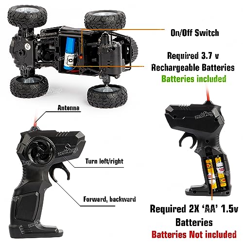 Image of Zest 4 Toyz Remote Control 1:18 Rock Crawler 2WD High Speed Rechargeable Off-Road Monster Truck | Car for Boys 10 Years | Kids Toy - Golden