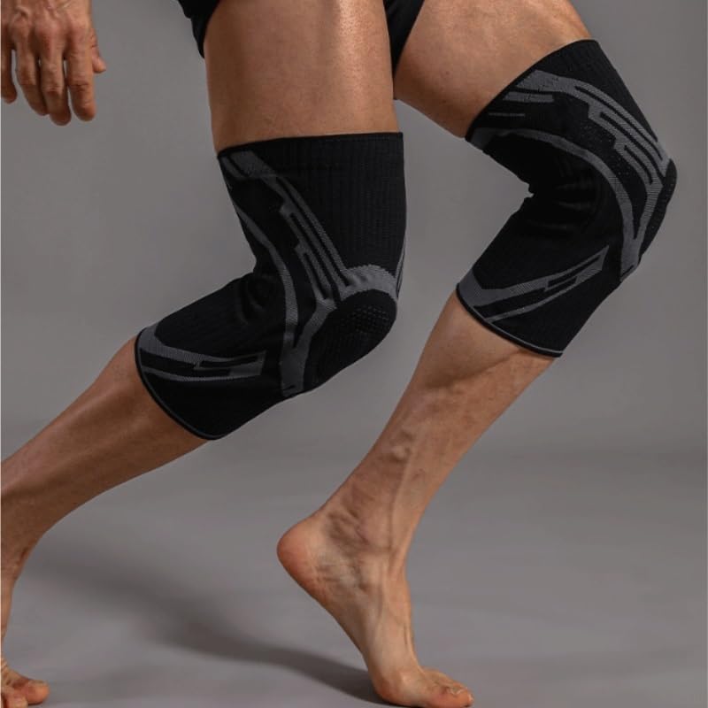 Sports Knee Pads Knitted Anti Slip Men's and Women's Shock-absorbing Outdoor Protective Gear