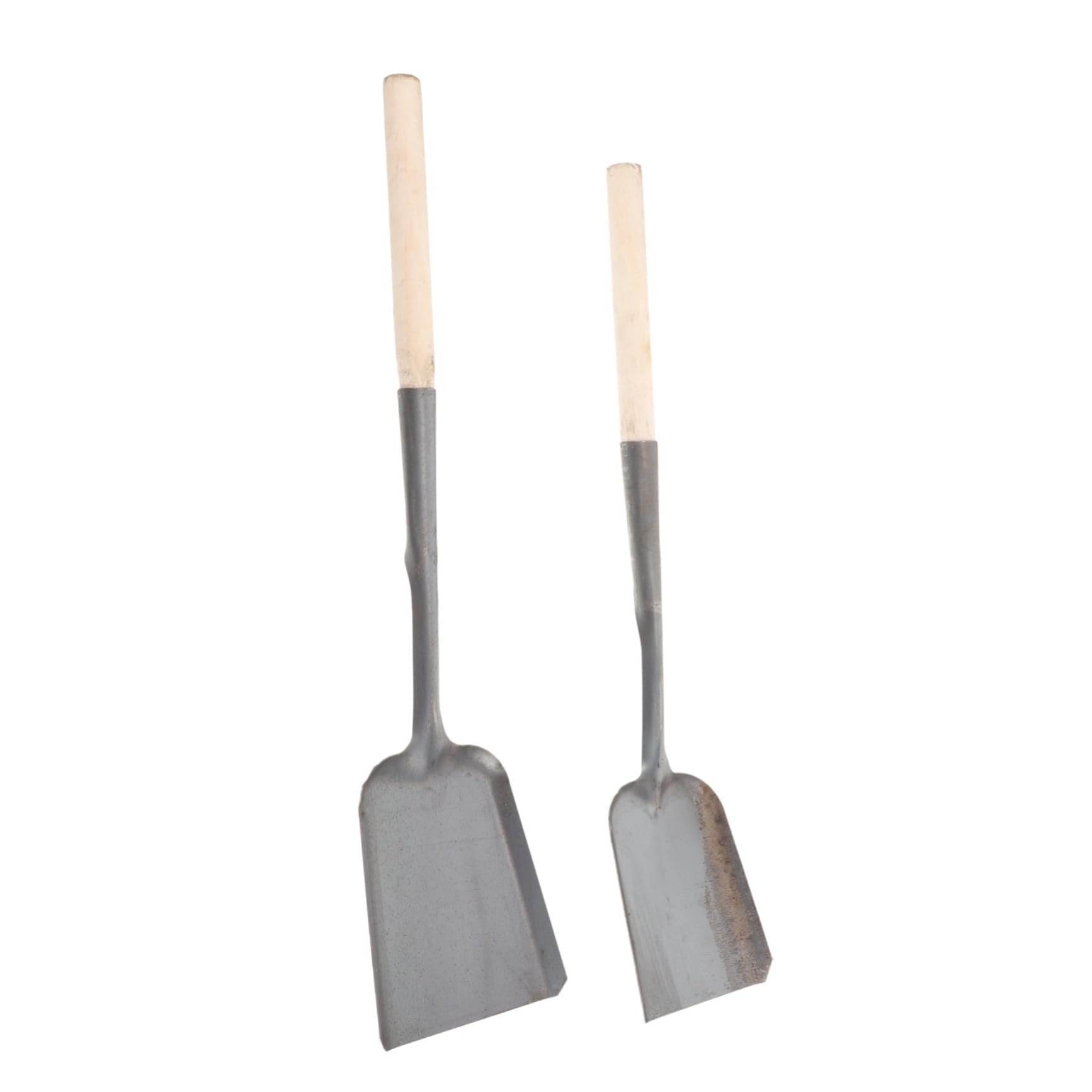 2 Stück Kohlenschaufel aus Stabilem Metall Leichte Kamin ascheschaufel Handgeschmiedet Langlebig Praktischer Kleiner Gartenspaten für Kaminreinigung und Gartenboden