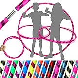KID's HULA HOOPS - Quality Weighted Children's Hula Hoops! Great For Exercise, Dance, Fitness & FUN! NO Instructions needed! Same Day Dispatch! (UV Pink / Purple Glitter)