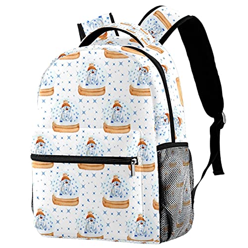 Sac à dos décontracté ours polaire bleu multicolore 9 pour voyage homme