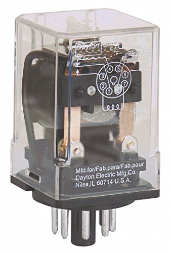 Dayton Plug in Relay, 8 Pins, Octal, 120Vac