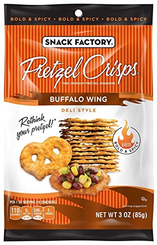 Snack Factory Patatas fritas de pretzel, ala de búfalo, 3 onzas