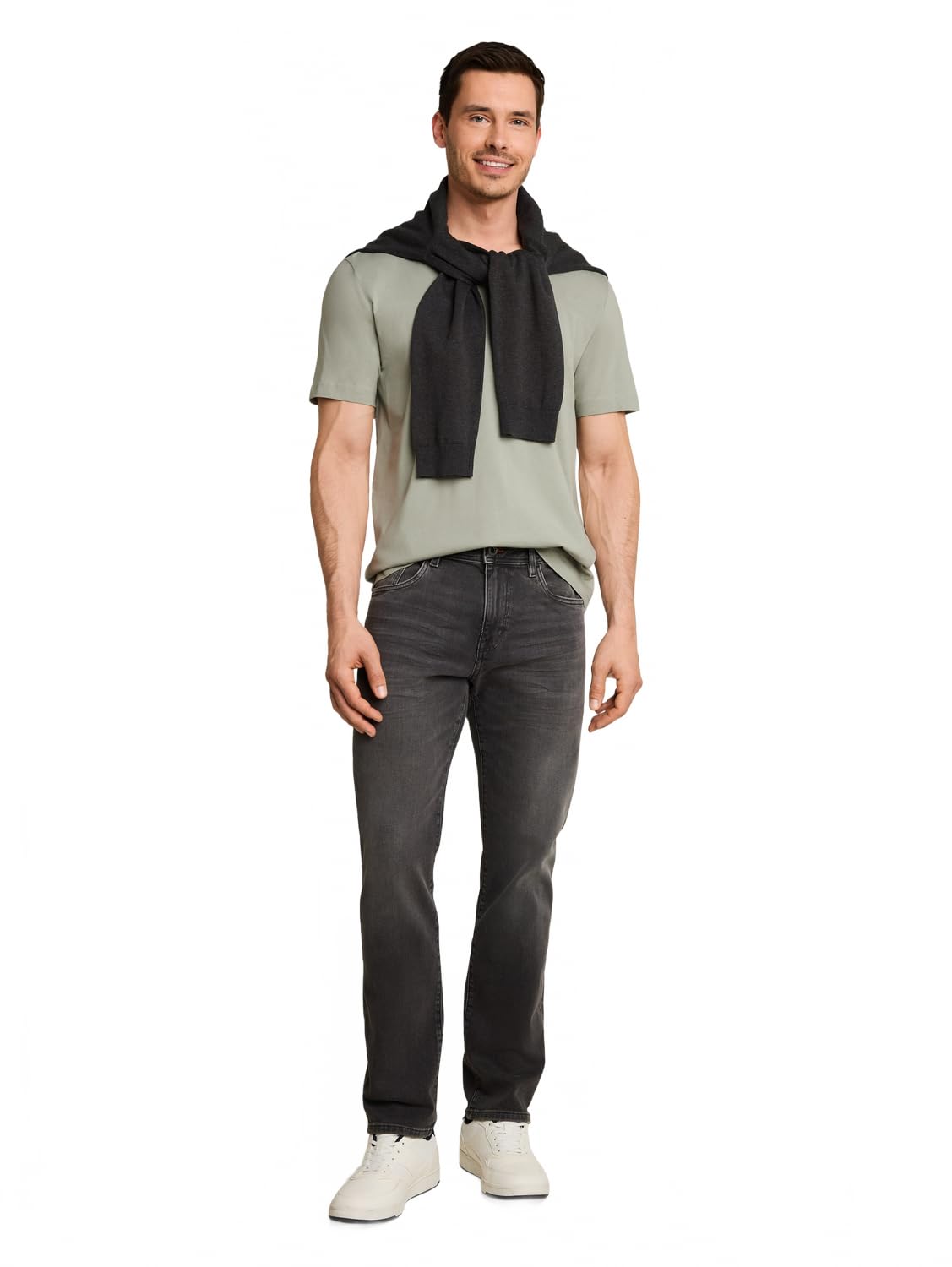 TOM TAILOR Herren Basic T-Shirt mit V-Ausschnitt – Ansicht 2