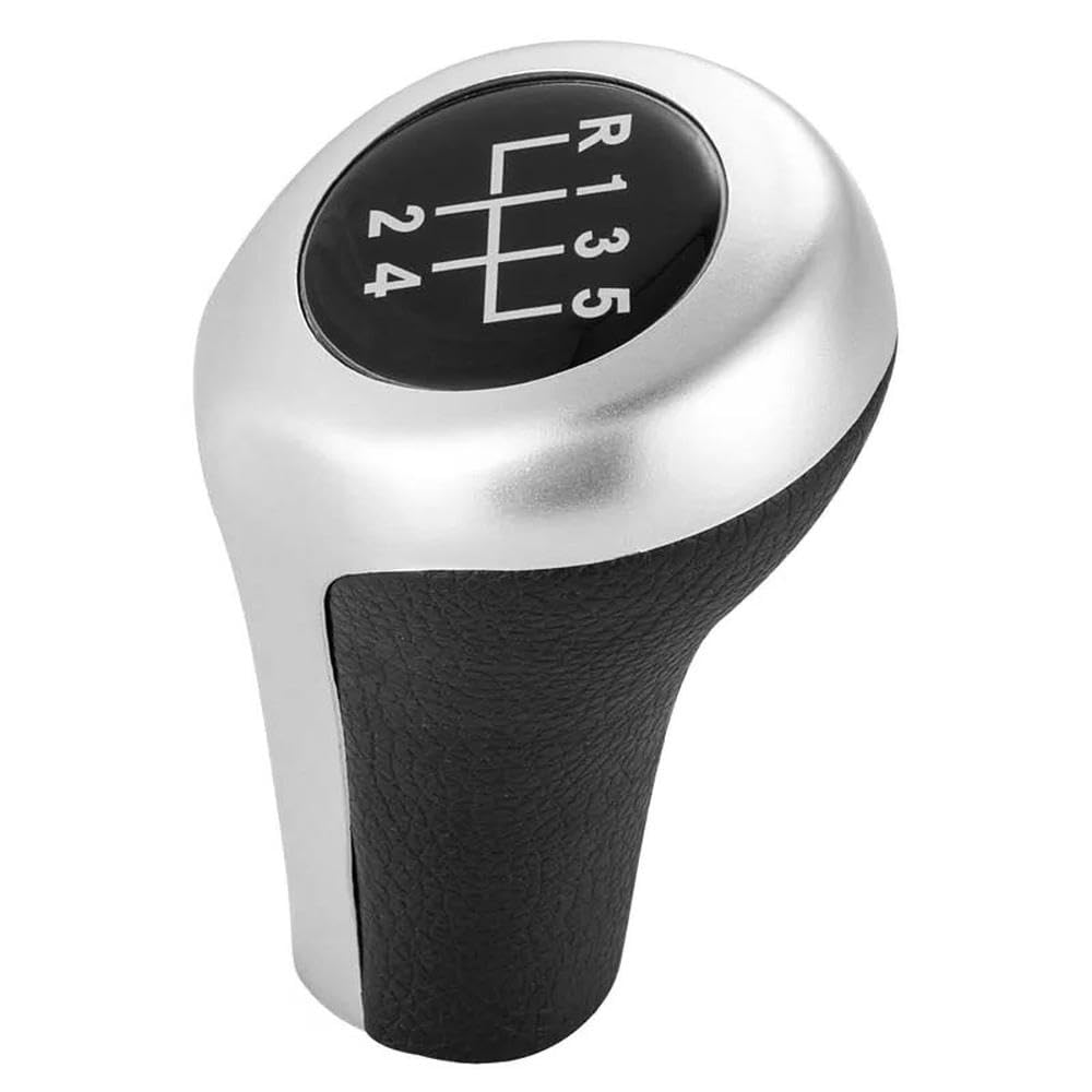 YDXHERTA Auto Accessory Gear Shift Knob for E90 E91 E92 E46 E53 E60 E61 E63 E65 E81 E82 E83 E84 E87 X1 X3 X5 1 3 5 6 Series(5 Speed)